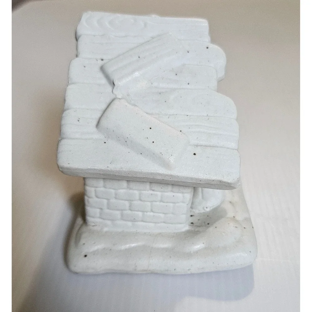Vintage White Ceramic Bisque Nativity Scene Figurine‎ Unpainted Manger